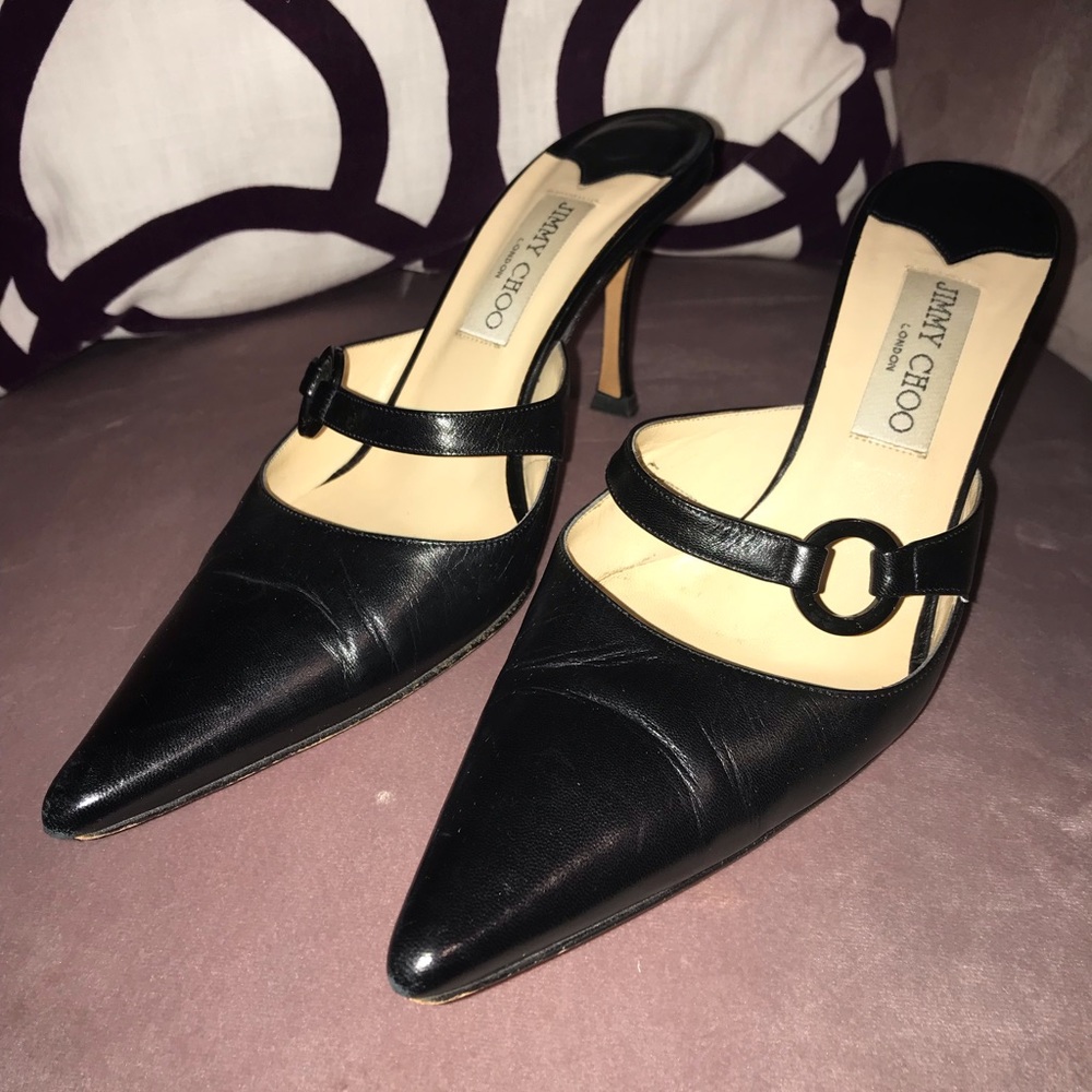 Jimmy chop black pointed toe Stiletto